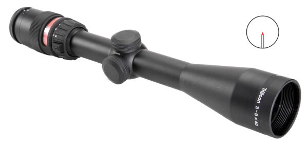 Trijicon 200010 AccuPoint  Black Hardcoat Anodized 3-9x 40mm 1" Tube Illuminated Red Triangle Post Reticle — view 1