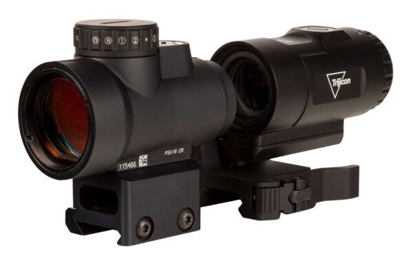 Trijicon 2200057 MRO HD Matte Black 1x/3x 25 mm 2 MOA Red Dot/68 MOA Circle Multi Reticle Magnifier — view 1