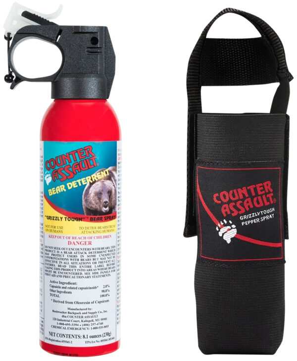 Counter Assault 15067025 Bear Spray  Capsaicin Range 32 ft-7 Seconds 8.10 oz Includes Holster — view 1