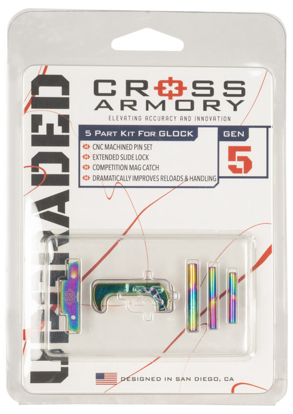 Cross Armory CRG5OKRB 3 Piece Upgrade Kit Glock Gen5 Rainbow Aluminum — view 1