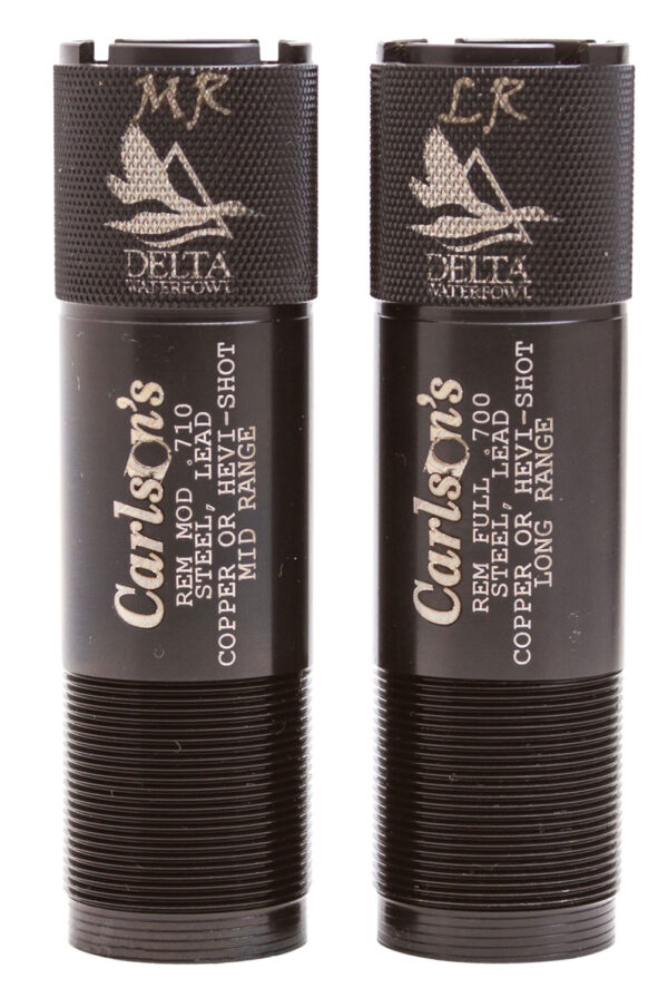 Carlson's Choke Tubes 07260 Delta Waterfowl  Remington Rem Choke 12 Gauge Mid/Long Range Knurled 17-4 Stainless Steel — view 1