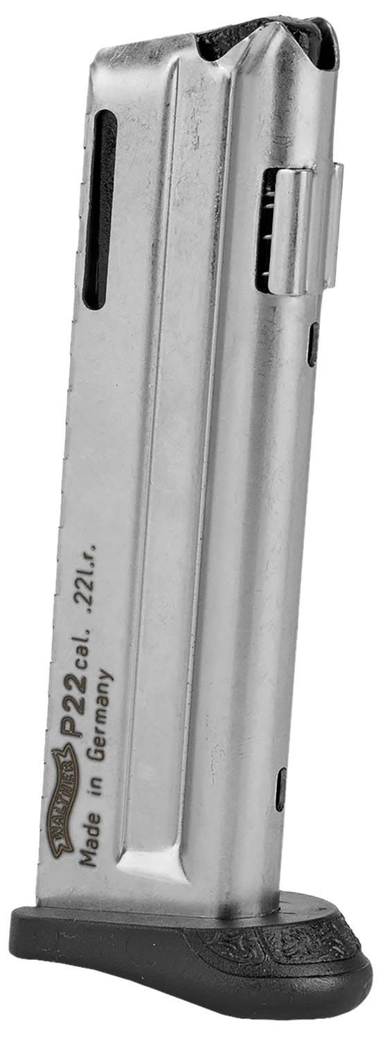 Walther Arms 512604 P22  10rd Detachable w/Finger Rest 22 LR Black Steel — view 1