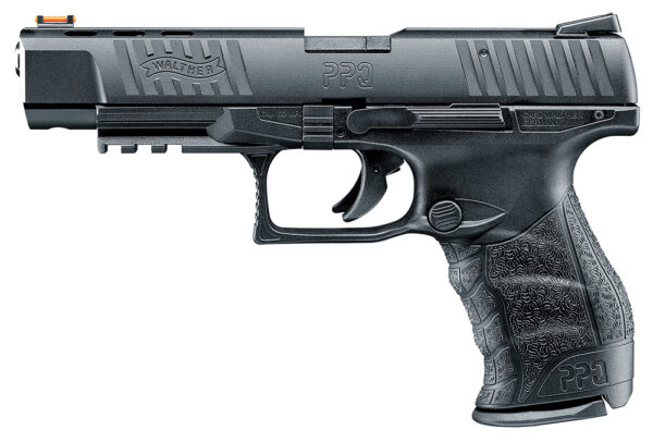 Walther Arms 5100302 PPQ M2 22 LR 12+1 5" Threaded Steel Barrel, Matte Black Tenifer Serrated/Steel Slide, Black Polymer Frame w/Picatinny Rail, Black Polymer Grips — view 1