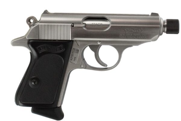 PPK .32 ACP 3.3" TB Stainless/Blk 6rd — view 1