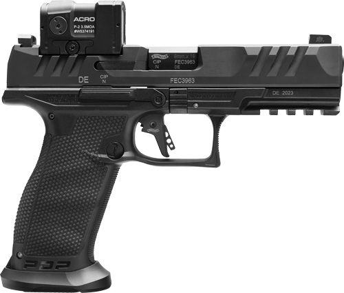 WALTHER PDP PRO ACRO INSTALLED - 9MM 4.5" 18-SHOT BLACK FRAME — view 1