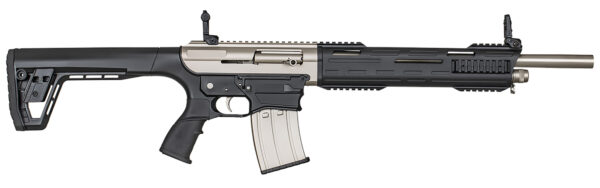 Tokarev USA 21000102 TAR MP 12 Gauge Semi-Auto 3" 5+1 18.50" Electroless Nickel Stainless Steel Barrel, Electroless Nickel Aluminum Receiver w/Picatinny Rail, M-LOK Handguards, Black Polymer Stock — view 1
