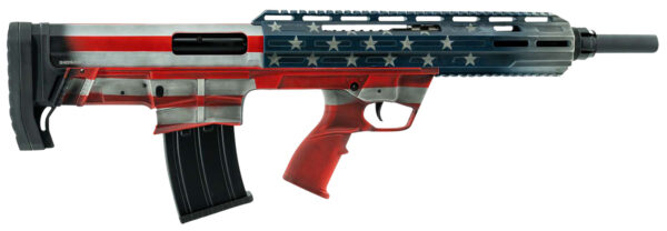 Tokarev USA 21000164 TBP  Bullpup 12 Gauge Semi-Auto 3" 5+1 18.50" Black Steel Barrel, American Flag Picatinny Rail Receiver, American Flag Adjustable Synthetic Stock — view 1