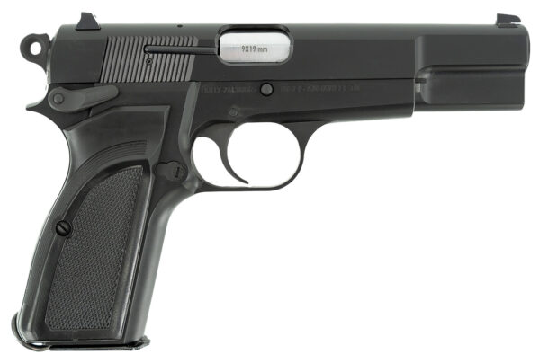 Inglis 12000000 L9A1  Full Size Frame 9mm Luger 15+1 4.70" Hard Chrome Plated Stainless Steel Barrel, Black Cerakote Steel Serrated Slide, Black Cerakote Steel Frame, Black Plastic Grip — view 1