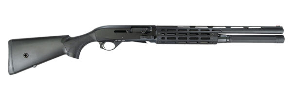 MAC 21000182 Agency Tradesman 2 12 Gauge Semi-Auto 5+1 18.50" Black Chromate Ported Vent Rib Barrel, Black Anodized Picatinny Rail Receiver, Fixed Black Synthetic Stock — view 1
