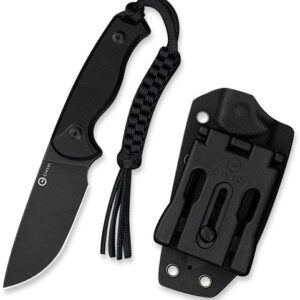 CIVIVI KNIFE TIMBERBARK 3.2" - FIXED BLACK/BLACK G10 STNWASH — view 3