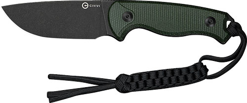 CIVIVI KNIFE TIMBERBARK 3.2" - FIXED GREEN MICARTA/BLK STNWSH — view 1