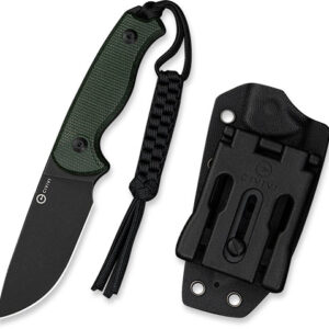 CIVIVI KNIFE TIMBERBARK 3.2" - FIXED GREEN MICARTA/BLK STNWSH — view 3