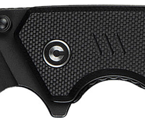 Civivi Knives C24012-1 Merit  3.28" Folding Drop Point Plain Black Stonewashed 14C28N Steel Blade, Black Textured G10 Handle