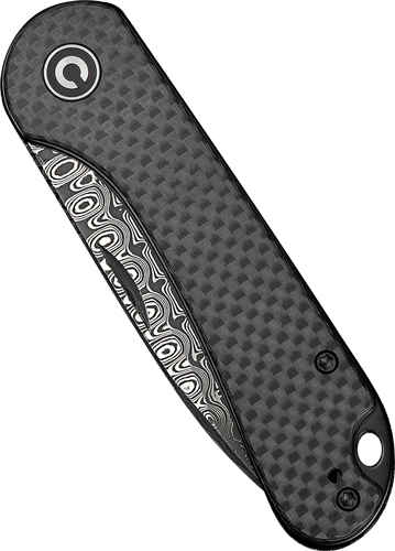 CIVIVI KNIFE ELEMENTUM SLIP - JOINT 2.9" CRBN FBR/DAMASCUS — view 1