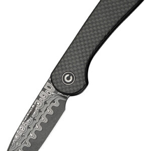 CIVIVI KNIFE ELEMENTUM SLIP - JOINT 2.9" CRBN FBR/DAMASCUS — view 2