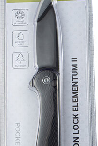 CIVIVI KNIFE ELEMENTUM II 2.96 - " G-10/BLK STONEWASH CLAM PACK — view 3