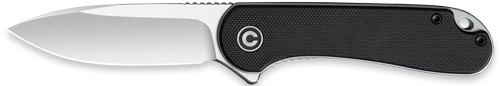 CIVIVI KNIFE ELEMENTUM 2.96" - BLACK G10/SATIN D2 CLAM PACK — view 1