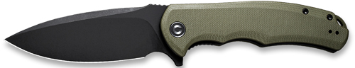 CIVIVI KNIFE PRAXIS 3.75"   OD - GREEN G10/BLACK STN CLAM PACK — view 1