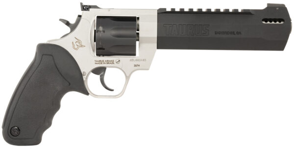 Taurus 2357065RH Raging Hunter  357 Mag 7rd 6.75" Matte Black Oxide Cylinder & Barrel Matte Stainless Steel Frame Black Rubber with Integrated Red Cushion Insert  Grip — view 1