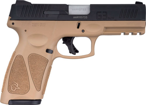 TAURUS G3 9MM 15-SHOT 3-DOT - ADJ. TAN/BLACK POLYMER — view 1