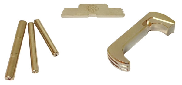 Cross Armory CRG5OKSV 3 Piece Kit  Extended Compatible w/Glock 17/19/26/34 Gen5 Silver Anodized Steel/Aluminum — view 1