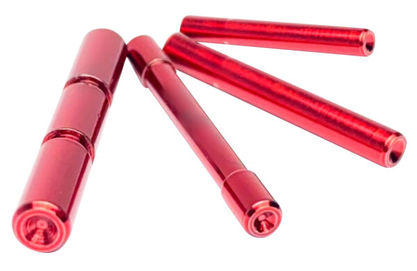 Cross Armory CRG4PSRD 4 Pin Set Dimpled Extended Compatible w/Glock Gen4 Red 4140 Steel — view 1