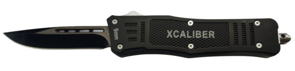 Xcaliber Knife Company  9mm  Medium 3.25" OTF Drop Point 440C SS Blade, 4.64" Steel Handle — view 1