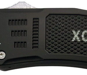 Xcaliber Knife Company  40 Cal  Medium 3.25" OTF Tanto Part Serrated 440C SS Blade, 4.64" Steel Handle