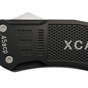 Xcaliber Knife Company  45 ACP  Large 3.80" OTF Tanto Plain Black 440C SS Blade, 5.30" Steel Handle