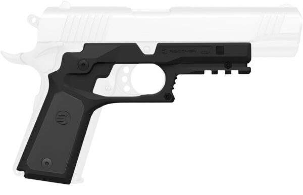 Recover Tactical CC3P0104 Frame Grip  Black Polymer Frame with Interchangeable Black & Gray Panels for Standard Frame 1911 — view 1