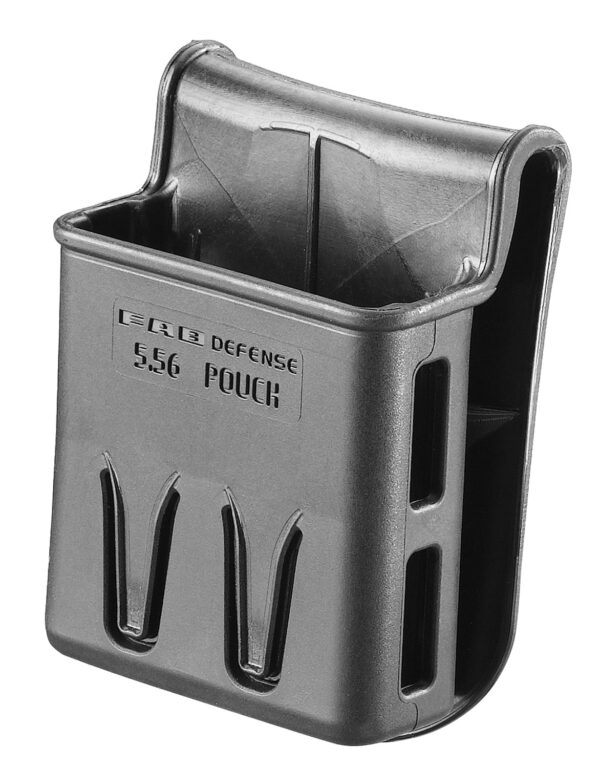 FAB Defense FX556P M4 Mag Pouch Compatible w/ M16/ M4/ AR-15 Belt Mount Black Polymer Ambidextrous — view 1