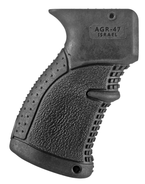 FAB Defense FXAGR47B AGR-47 Ergonomic Rubberized Pistol Grip for AK-47/74/ AKS-74U Krinkov/ ATI Galil Fiberglass Reinforced Black Polymer — view 1