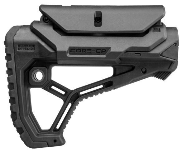 FAB Defense FXGLCORECPB GL-Core  Buttstock for AR-15/ M4 w/Adjustable Cheek-Rest Black Fiberglass Reinforced Polymer — view 1