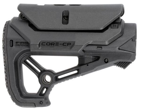 FAB Defense FXGLCORESCP GL-Core S CP CQB Optimized Combat Buttstock w/Adjustable Cheek-Rest for AR-15/ M4 Black Fiberglass Reinforced Polymer — view 1