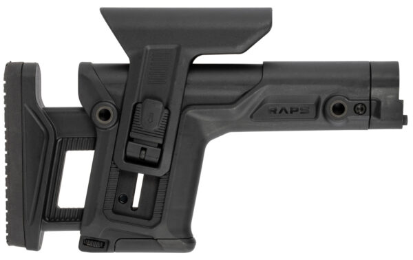 FAB Defense FXRAPS RAPS Rapid Adjustment Precision Stock Integrated Cheek-Rest & Adjustable LOP Ambidextrous 1Latch System Black Polymer — view 1