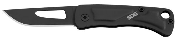 S.O.G SOG-CE1002-C Centi I 1.40" Folding Straight Back Plain Black Hardcased Stainless Steel Blade/Black Stainless Steel Handle — view 1
