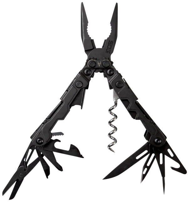 S.O.G SOGPL1002CP PowerLitre  Black Hardcoat Anodized 5Cr15MoV Stainless Steel 5" Long Features 19 Tools — view 1