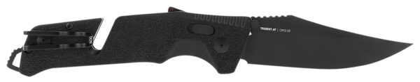 S.O.G SOG11120541 Trident AT 3.70" Folding Clip Point Plain Black TiNi Cryo D2 Steel Blade/Blackout GRN Handle Features Line Cutter/Glass Breaker — view 1