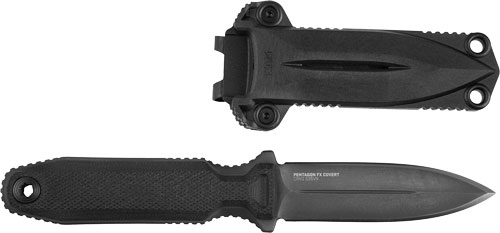 SOG KNIFE PENTAGON FX COVERT - 3.41" DBL EDGE BLADE BLACKOUT — view 1