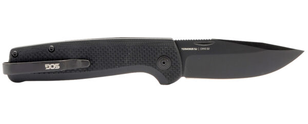 S.O.G SOGTM1005BX Terminus SJ 2.90" Folding Clip Point Plain Stonewashed Cryo D2 Steel Blade/ Blackout G10 Handle Includes Belt Clip — view 1