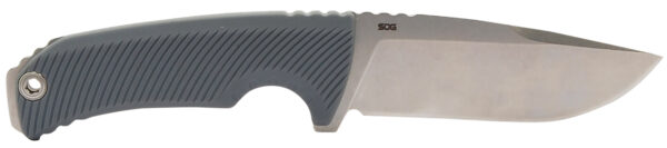 S.O.G SOG17060243 Tellus FX 4.20" Fixed Clip Point Plain Stonewashed Cryo 440C SS Blade, Wolf Gray Textured GRN Handle, Blister Pack — view 1