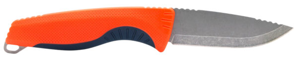S.O.G SOG17410341 Aegis FX  3.70" Fixed Drop Point Plain Satin 4116 Krupp SS Blade, Recue Red w/Indigo Accents GRN Handle, Includes Sheath — view 1