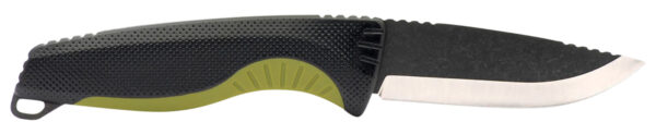 S.O.G SOG17410441 Aegis FX 3.70" Fixed Drop Point Plain Stonewashed 4116 Krupp SS Blade Black w/Moss Green Accents GRN Handle, Includes Sheath — view 1