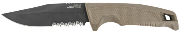 S.O.G SOG17220457 Recondo FX 4.60" Fixed Part Serrated Satin TiCN Cryo 440C SS Blade FDE Overmolded Rubberized Grip, Includes Sheath — view 1