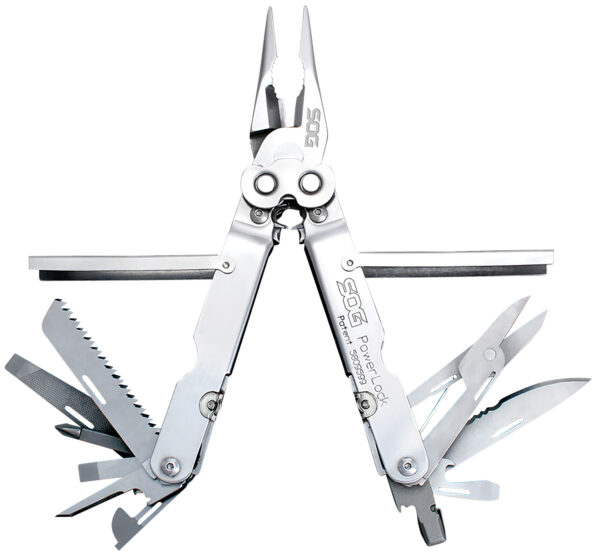 S.O.G SOG-S60N-CP PowerLock  Polished 420 Stainless Steel 7" Long Includes Sheath — view 1