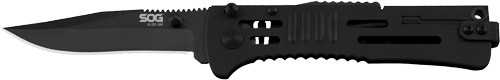 SOG KNIFE SLIM JIM BLACK TINI - BLACK CLIP POINT 3.18" BLADE — view 1