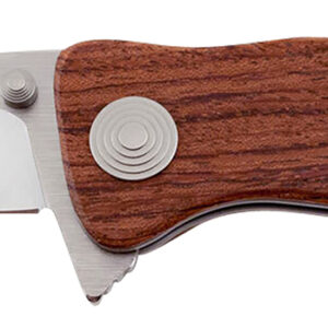 S.O.G SOGTWI17CP Twitch II 2.65" Folding Drop Point Plain Satin AUS-8A SS Blade Brown Rosewood Handle Includes Pocket Clip