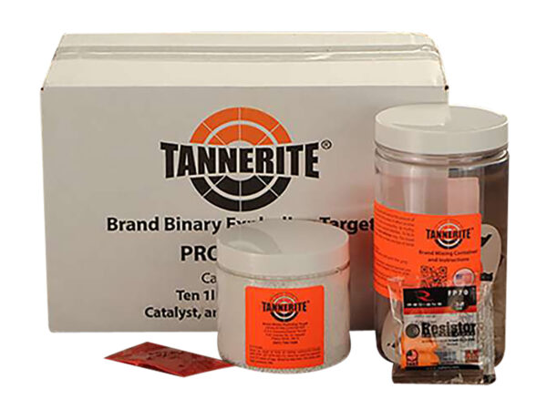 Tannerite 12PK10 1/2 Pound Target  Impact Enhancement Explosion White Vapor Centerfire Rifle Firearm 0.50 lb Includes Catalyst/Mixing Container 10 Targets — view 1