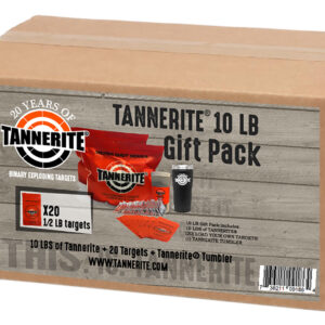 Tannerite GIFTPACK Thermal Tumbler Gift Pack Impact Enhancement Explosion White Vapor Centerfire Rifle Firearm 10 lb Includes Tumbler 20 Targets