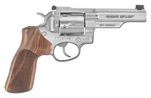 RUGER GP100 357MAG 4.2" ADJ. - MATCH SS HOGUE STIPPLED HRWD — view 1